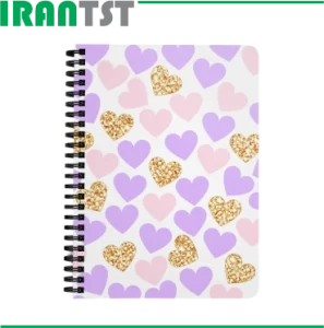 دفترچه سیمی دخترانه طرح قلب