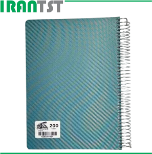 دفتر سیمی 200 برگ طلقی متالیک 600 میکرون خاویاری