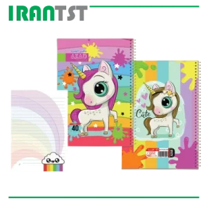 دفتر حاشیه دار الفبا 40 برگ طرح تک شاخ