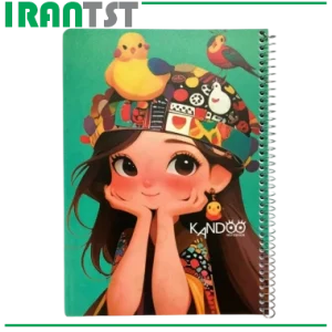 دفتر 50 برگ سیمی جلد طلقی صدفی کندو