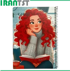 دفتر 100 برگ سیمی کندو جلد طلقی صدفی