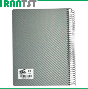 دفتر سیمی ۸۰ برگ متالیک طلقی طرح خاویاری کندو