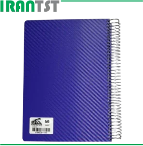 دفتر سیمی ۵۰ برگ کندو جلد طلقی متالیک خاویاری